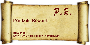 Péntek Róbert névjegykártya
