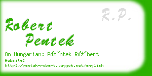 robert pentek business card